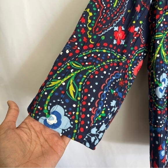 Alfred Dunner Women's Open Front Jacket in Colorful Paisley Floral Print sz 14P - Picture 12 of 13